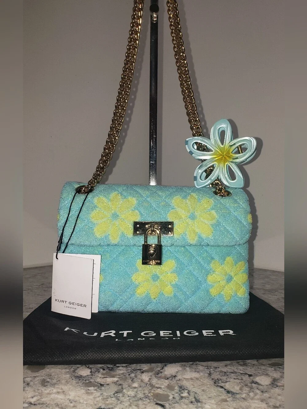 Kurt Geiger London Mini Brixton Terry Cloth Crossbody Bag w/ Dust Bag NWT